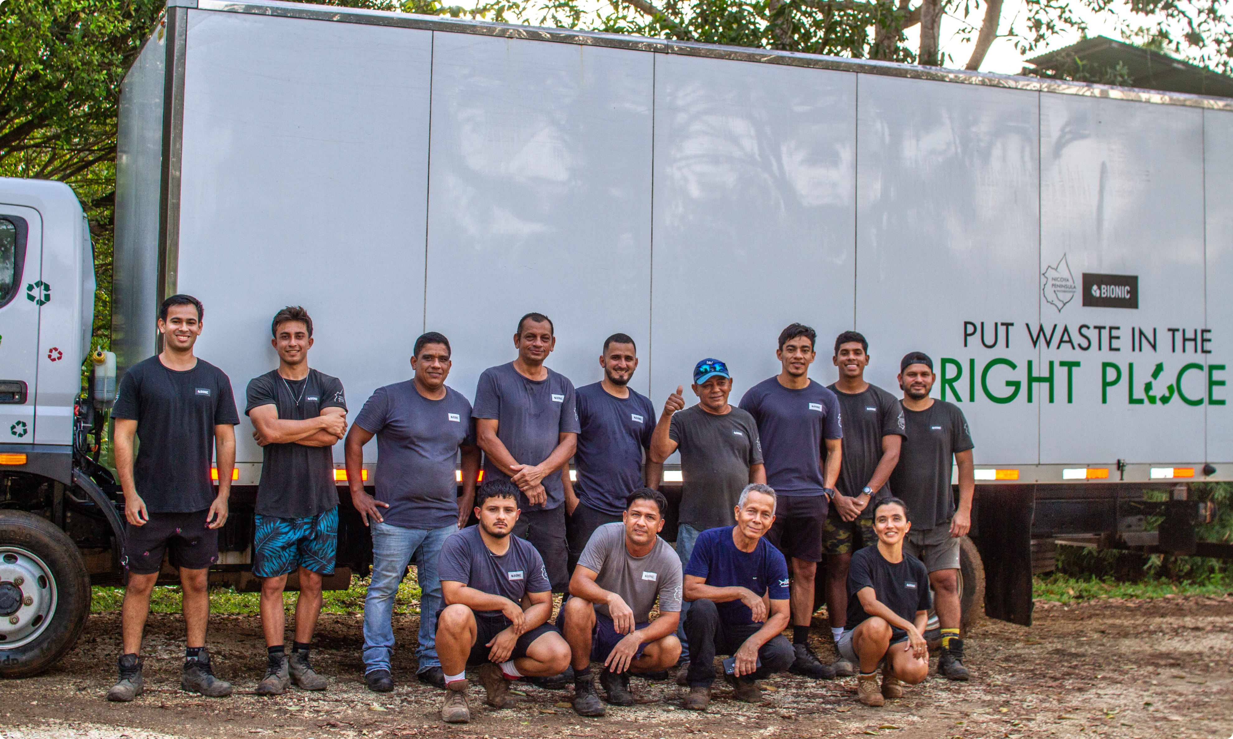 Recycling center staff